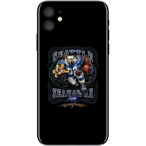 Liquid Blue NFL Seattle Seahawks Running Back iPhone 11 Skin
